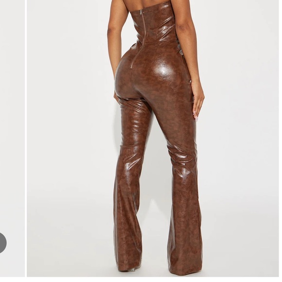 Faux leather jumpsuit - Picture 2 of 4